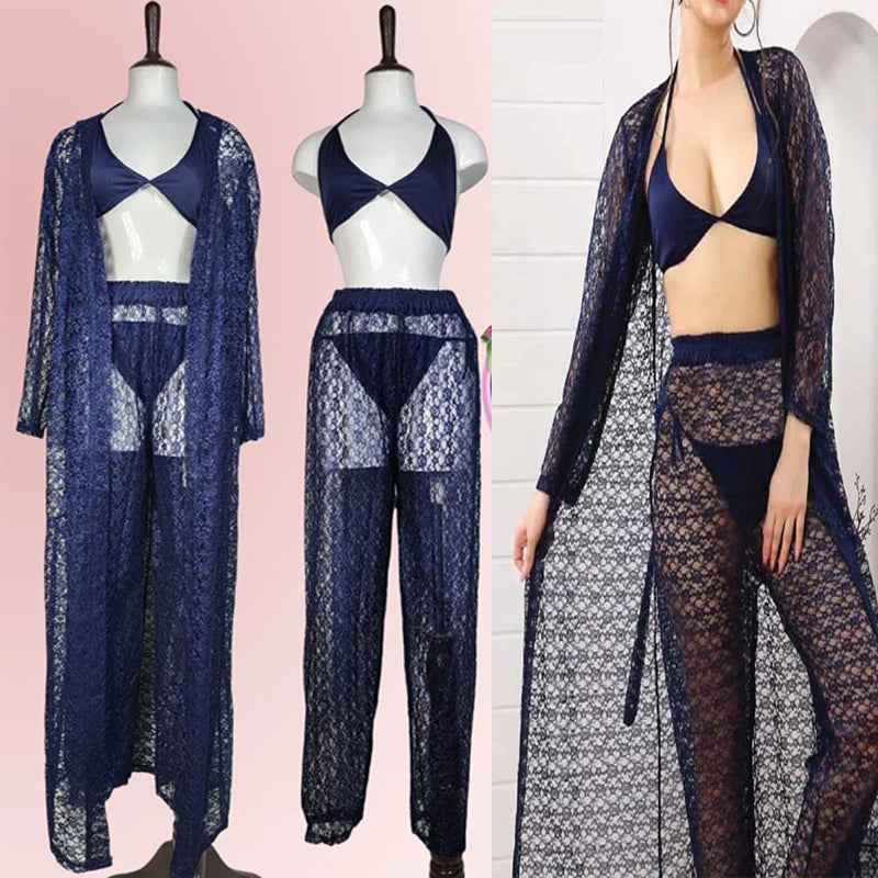 4 Piece Net Night Dress