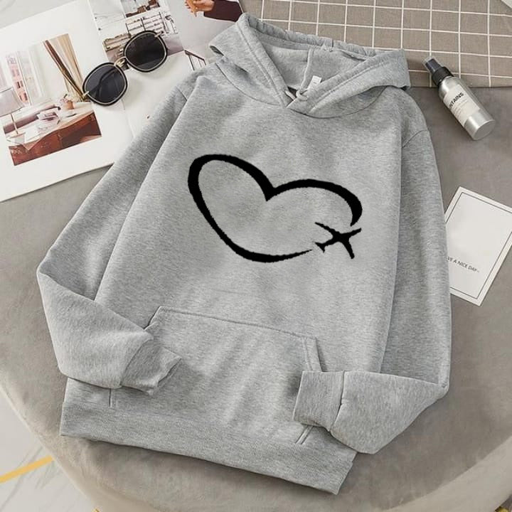 LADIES HEART HOODIE