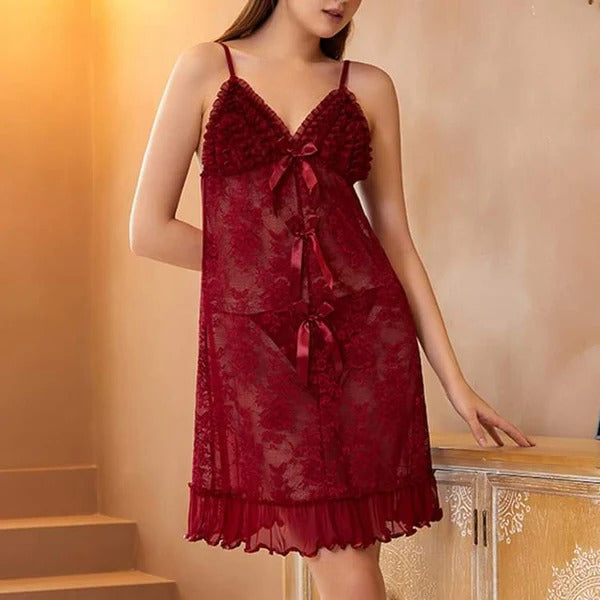 2 piece bridal Transparent Nighty