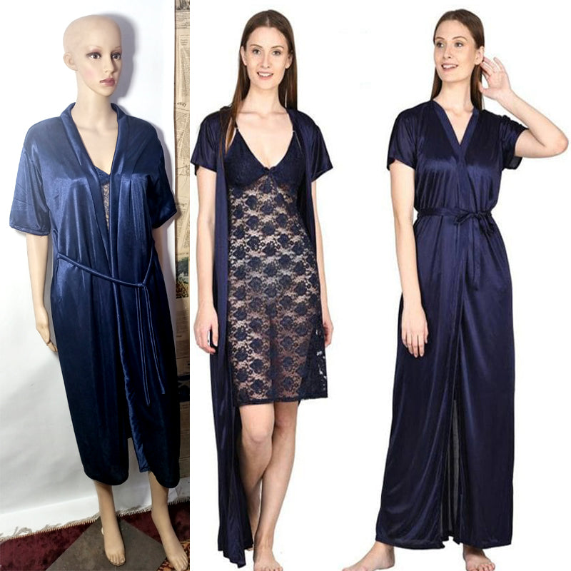 2 PIECE LONG GOWN WITH TRANSPARENT INNER