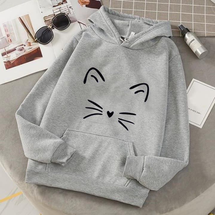 LADIES CAT HOODIE