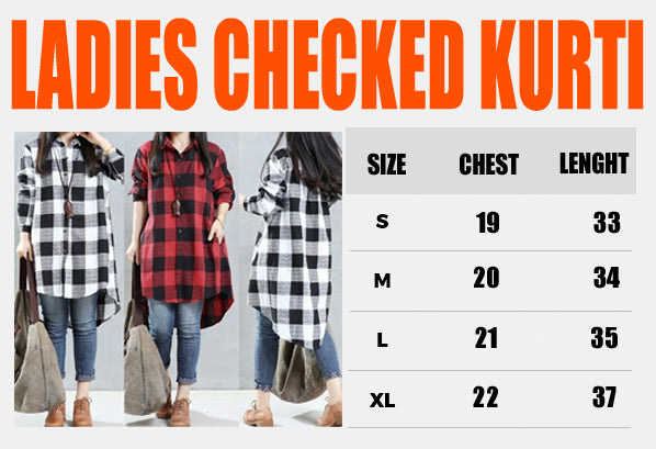 Ladies Check Kurti