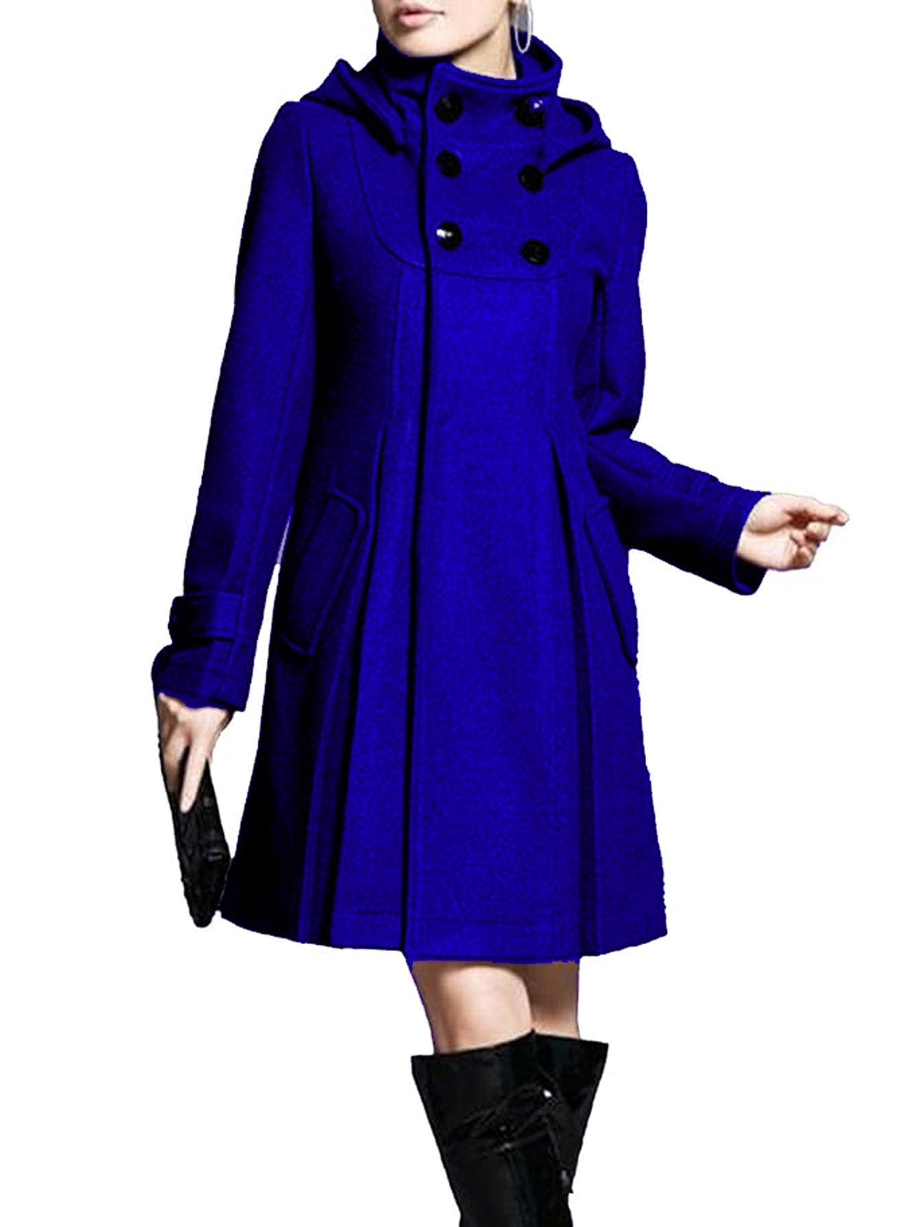Ladies winter Long  coat borders Style
