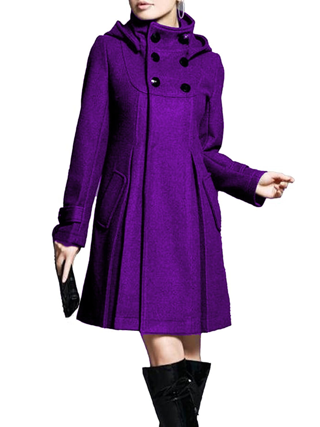 Ladies winter Long  coat borders Style