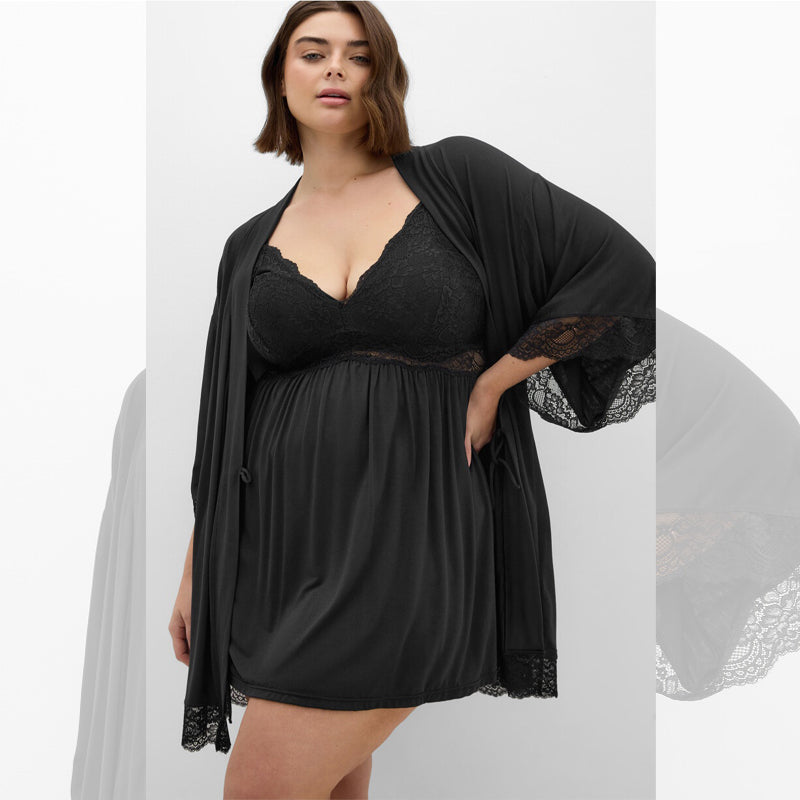 2 PIECE NET GOWN + INNER