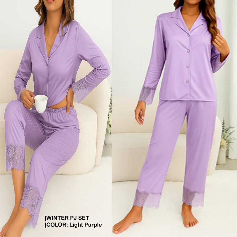 Winter Trench Style Pajama Set