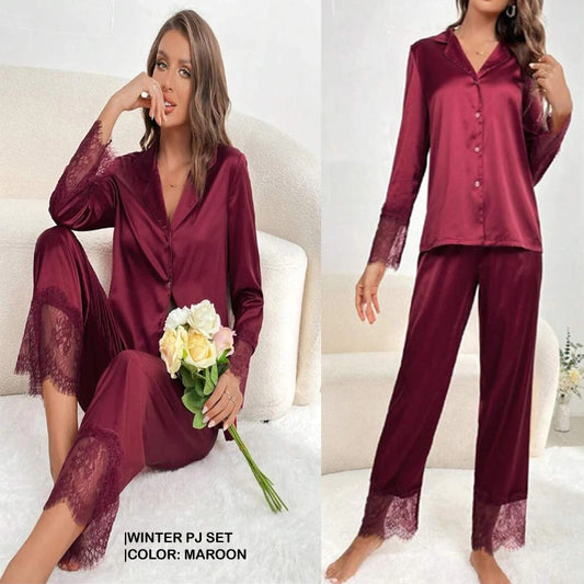 Winter Trench Style Pajama Set