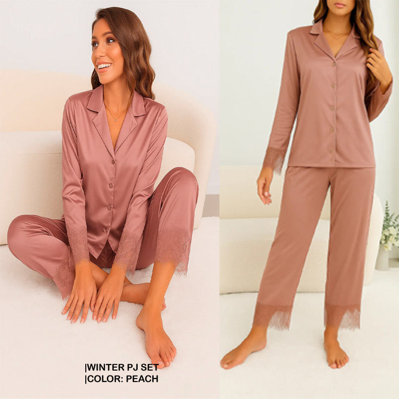 Winter Trench Style Pajama Set