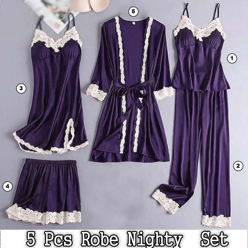 5 PCs ROBE NIGHTY  SET