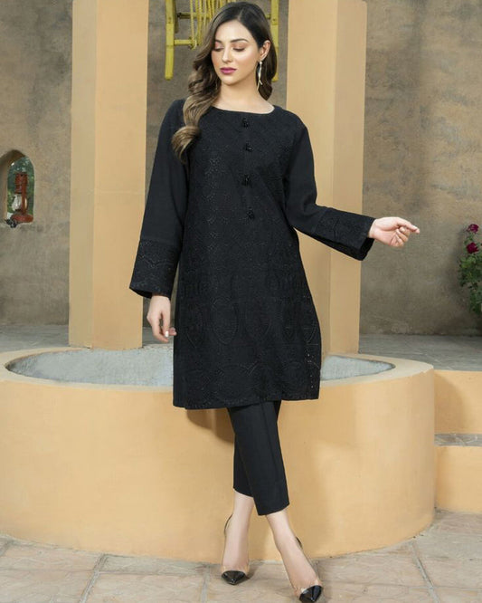 2 piece Black suit (stitched) Code#1016 (Copy)