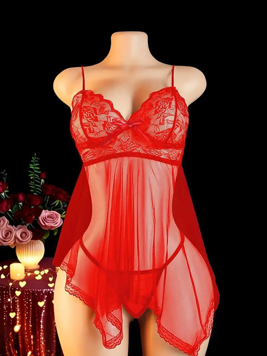 Transparent Inner Net Nightwear with Panty
